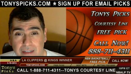 Sacramento Kings versus LA Clippers Pick Prediction NBA Pro Basketball Odds Preview 3-19-2013