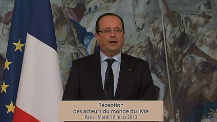 Discours lors de la réception des acteurs du monde du Livre