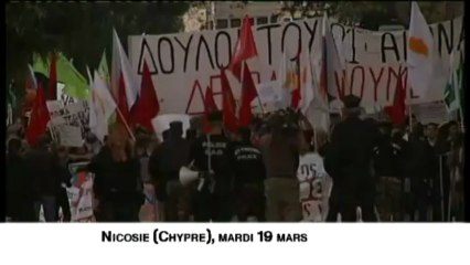 Des centaines de Chypriotes manifestent devant le Parlement
