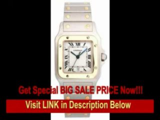 [BEST BUY] Cartier Men's W20011C4 Santos Galbee Stainless Steel and 18K Gold Watch