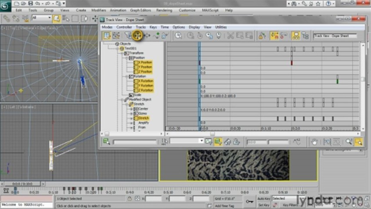 3ds Studio Max - 122 Working in the dope sheet