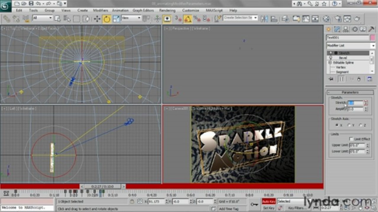3ds Studio Max - 121 Animating modifier parameters