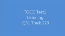 TOEIC Test1 Listening Q31 Track 220