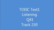 TOEIC Test1 Listening Q41 Track230