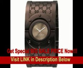 [BEST BUY] Gucci Women's YA112432 Twirl Medium Brown PVD Bangle Watch
