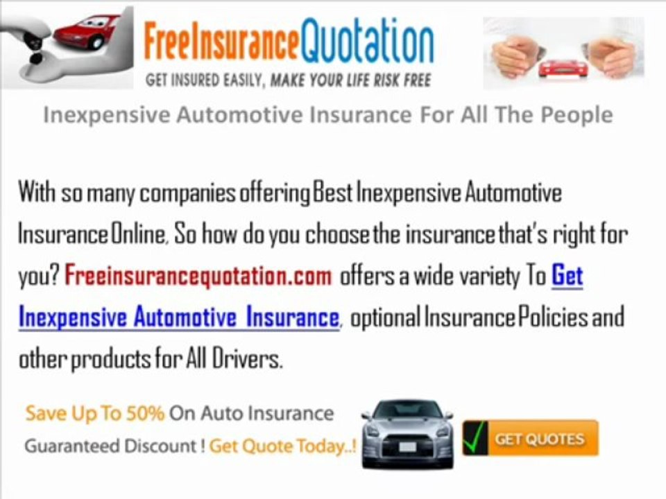 Cheap Inexpensive Car Insurance With No Deposit No Credit Check