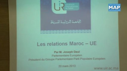 رئيس فريق الحزب الشعبي بالبرلمان الاوربي يحاضر بالرباط