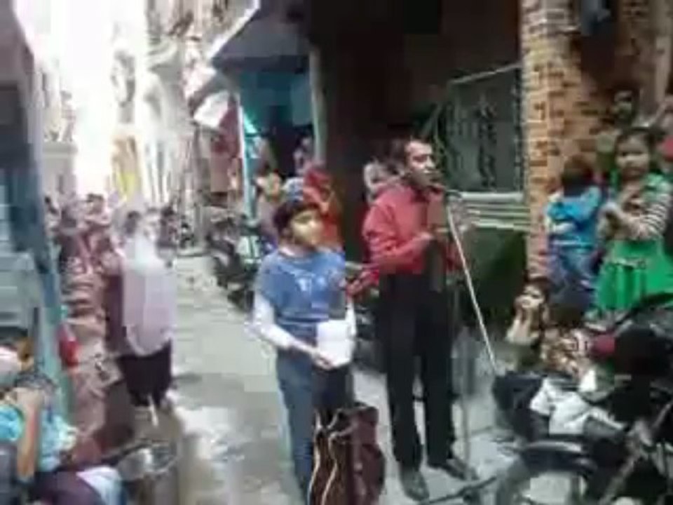 Gospel open air preaching by evangelist Hemant & daughter Glory Daniels