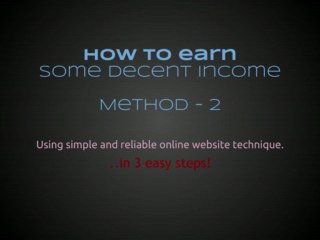 Online moneymaking - Method 2