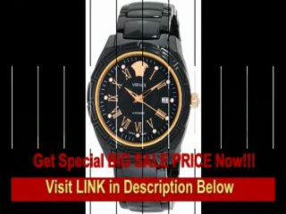 [BEST PRICE] Versace Men's 01AC9D009 SC09 DV One Automatic Ceramic Rose-Gold Plated Black-dial Watch