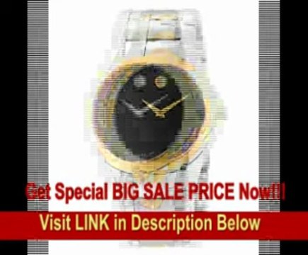 [BEST BUY] Movado Men's 606381 Luno Sport Two-Tone Black Round Dial Bracelet Watch