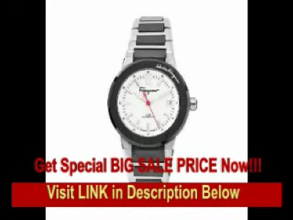 [BEST BUY] Salvatore Ferragamo Men's F54MBA78901S789 F-80 Titanium and Ceramic White Dial Watch