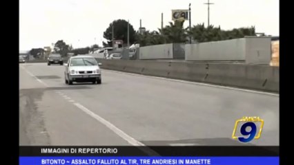 Bitonto | Assalto fallito al tir, tre andriesi in manette