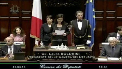 Boldrini - Facciamo di quest'aula la casa della buona politica (16.03.13)
