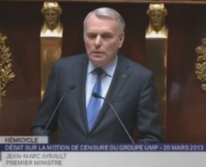 Travaux en séance : Débat sur la motion de censure déposée par le groupe UMP