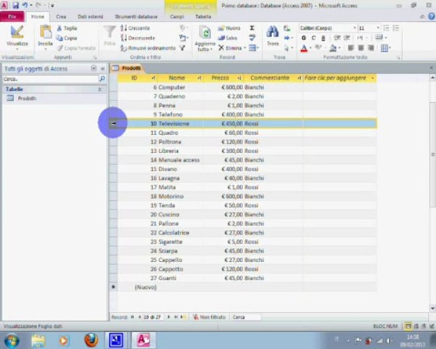 7 Corso Access base italiano
