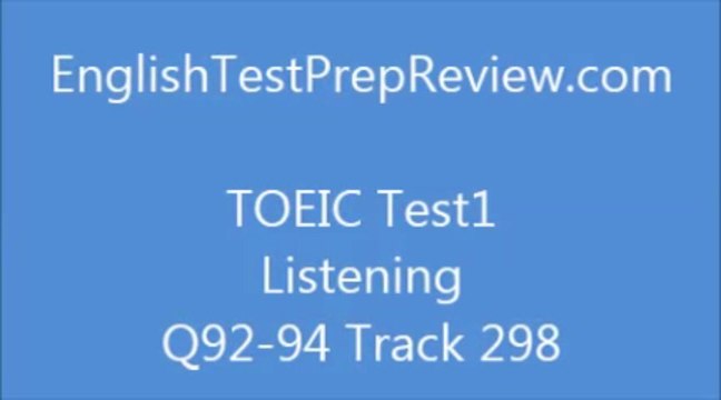 TOEIC Test1 Listening Q92 Track298