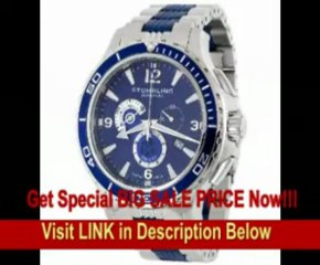 [BEST BUY] Stuhrling Original Men's 270.332U76 Exclusive Trekker Sportsman Swiss Chronograph Blue Dial Watch