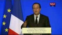 EVENEMENT, Discours de François Hollande au dîner du CRIF