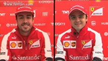 Ferrari: Intervista doppia ad Alonso e Massa