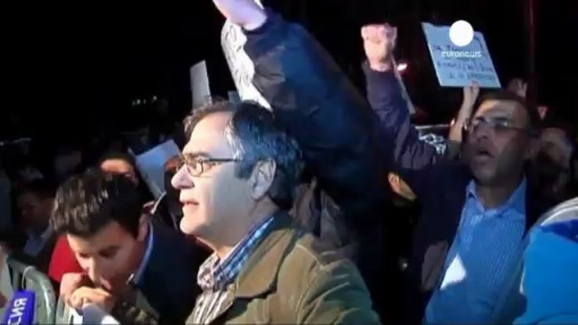 Panic protests outside the Cypriot parliament