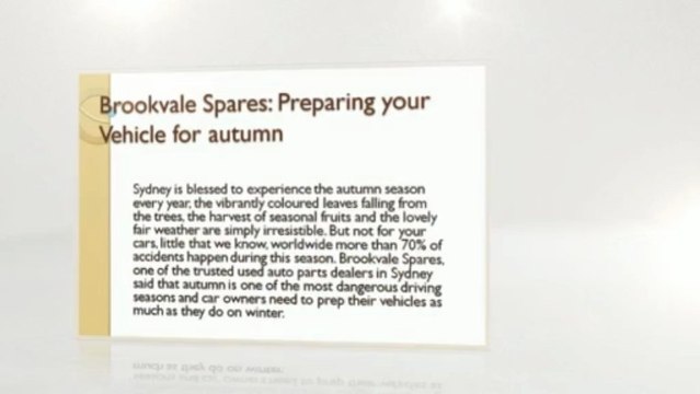 Brookvale Spares: Preparing your Vehicle for autumn