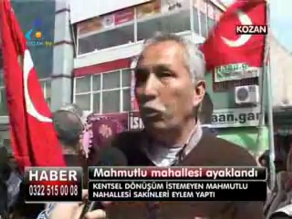 KOZAN'DA KENTSEL DÖNÜŞÜME KARŞI ÇIKAN MAHMUTLU MAHALLESİ SAKİNLERİ AYAKLANDI