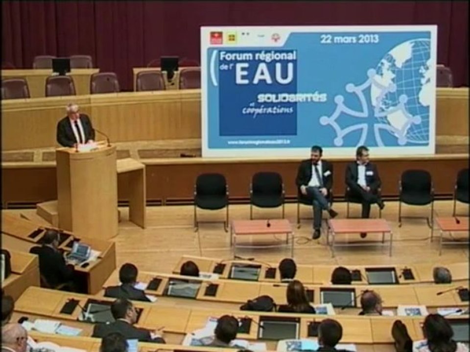 Forum régional de l'eau, Ouverture de la journée par Martin Malvy, Président de la Région Midi-Pyrénées