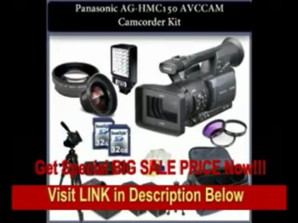[FOR SALE] Panasonic AG-HMC150 AVCCAM Camcorder with SSE Premium Accessory Kit: Wide Angle + 2x Telephoto Lens + Video Light...