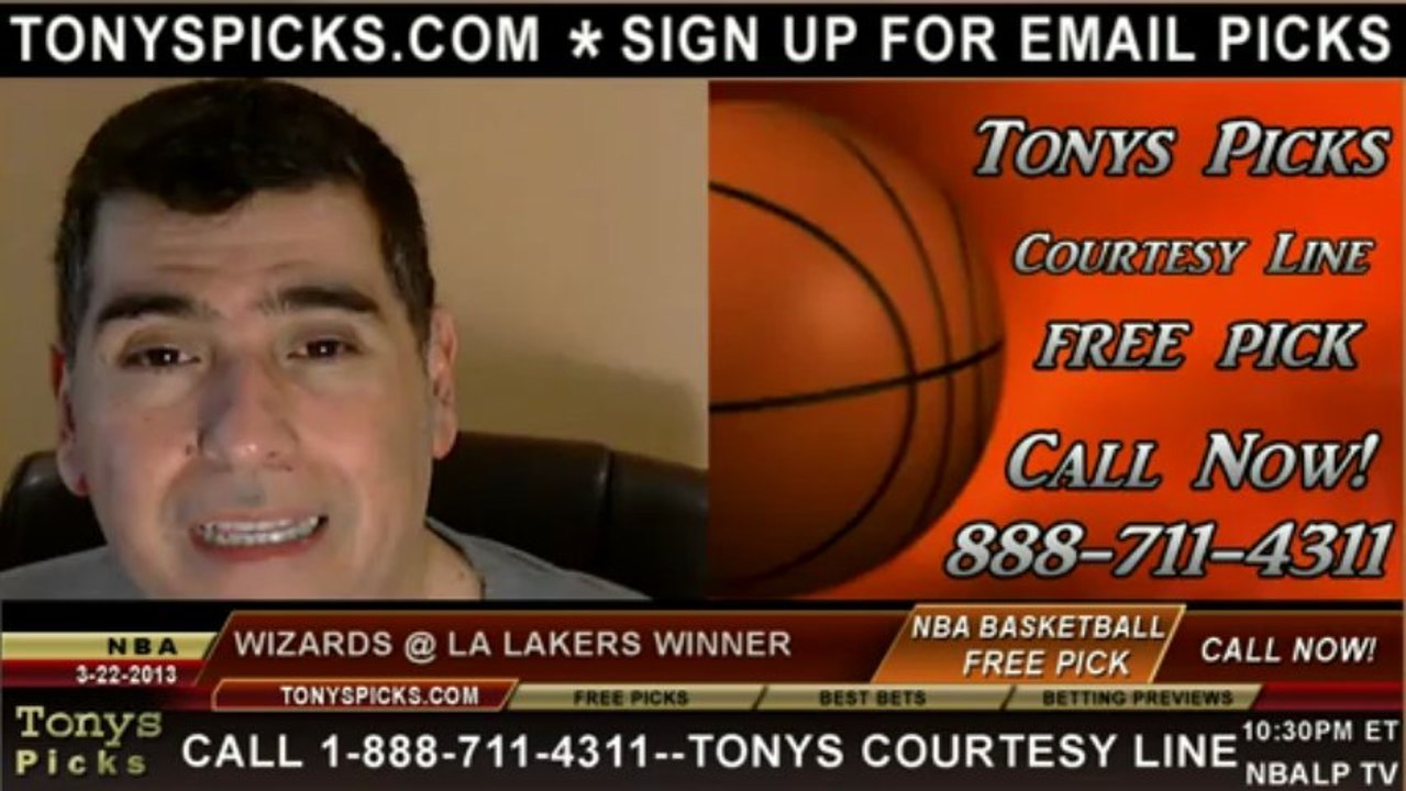 LA Lakers versus Washington Wizards Pick Prediction NBA Pro Basketball Odds Preview 3-22-2013