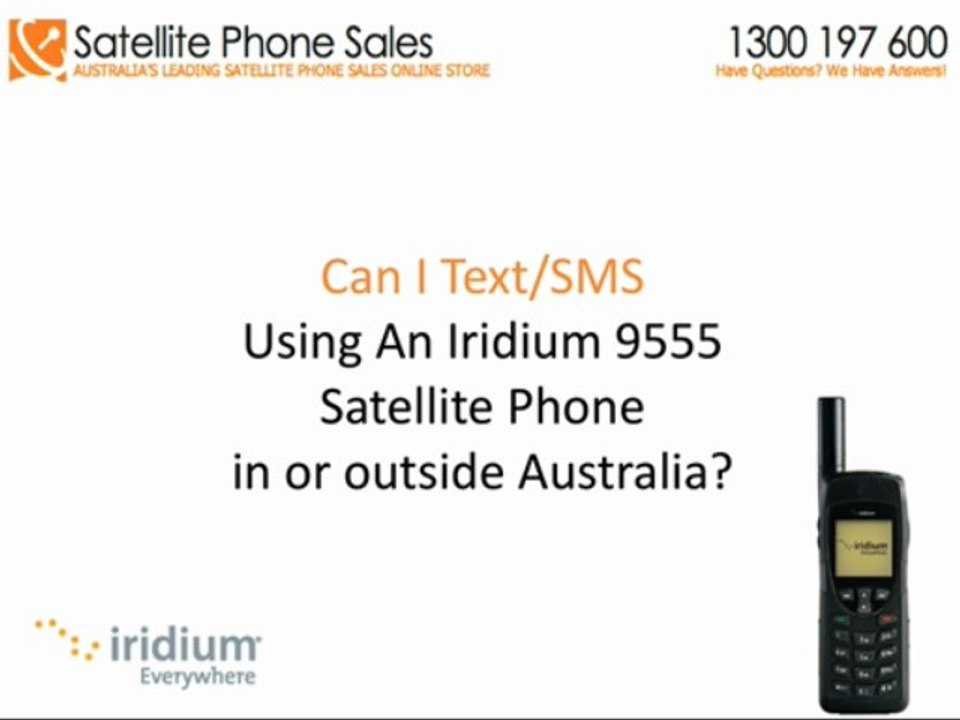 Sms Made Easy With Iridium 9555 Satellite Phone