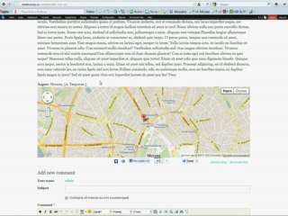 Страница контактов. Создание географической карты