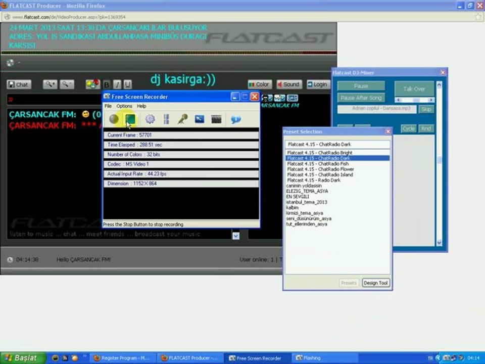 Flatcast  radyo da isim nasıl devleti