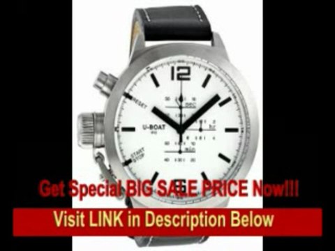 [BEST BUY] U-Boat Chrono Special White Dial Black Leather Mens Watch 305