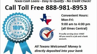 Texas Cash Loans - Bad Credit OK