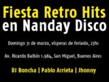 Artística Fiesta Retro Hits dom 31 de marzo Nanday Disco San Miguel 1