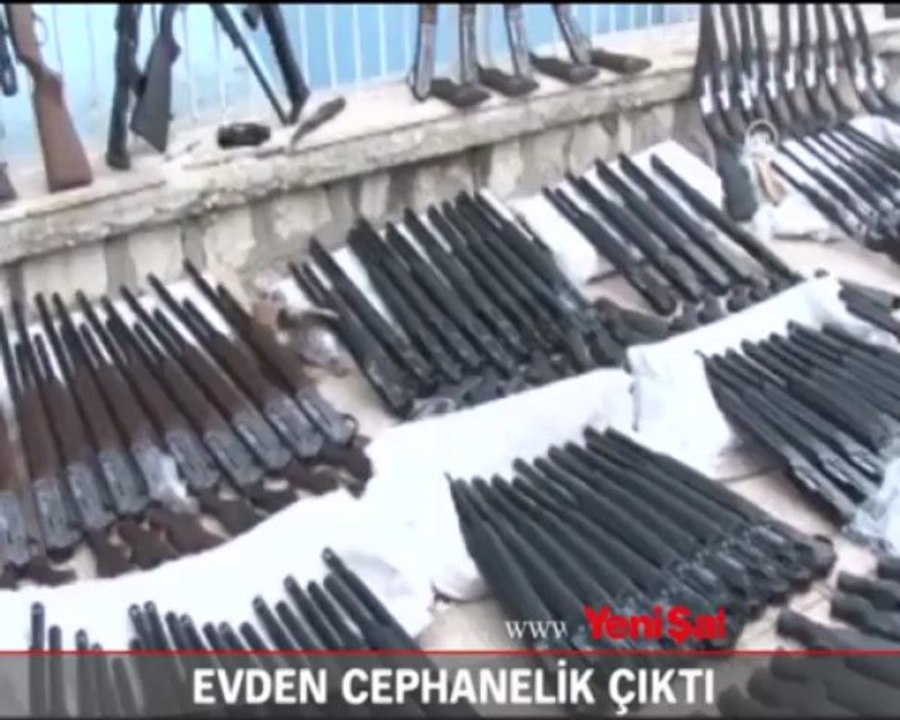 Evden cephanelik çıktı