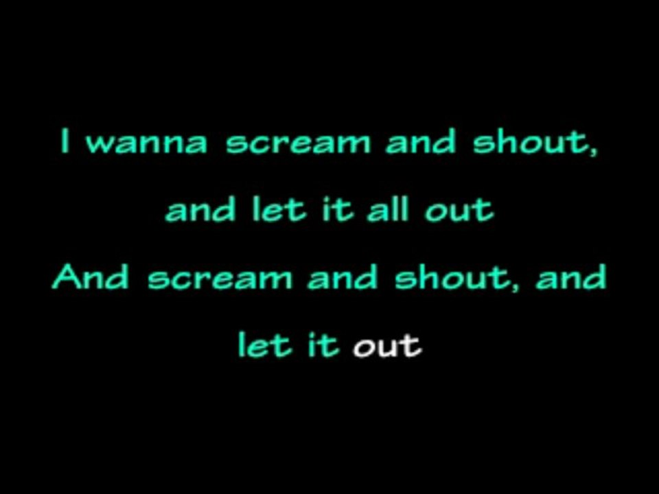 will.i.am Featuring Britney Spears - Scream and Shout (Karaoke) - Lyrics on screen add your own vocals