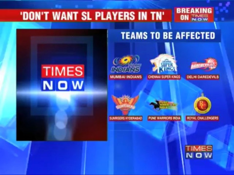 Jayalalitha to Prime Minister: "No Sri Lankan cricketers in Tamil Nadu"