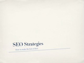 SEO Strategies — What Works in 2013