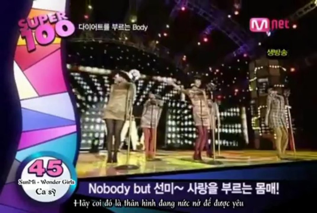 {Vietsub} 10032009 Mnet Bodies That Makes You Want To Go On A Diet (SunMi & SoHee cut)