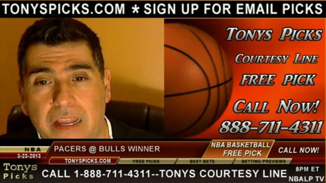 Chicago Bulls versus Indiana Pacers Pick Prediction NBA Pro Basketball Odds Preview 3-23-2013