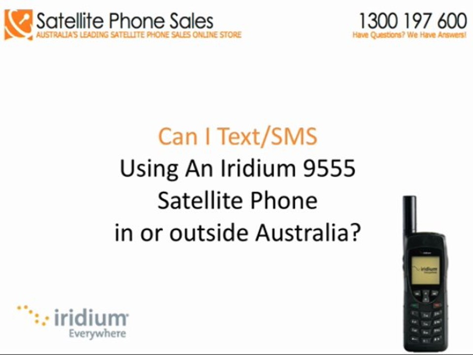 Can I Text Using My Iridium 9555 Satellite Phone