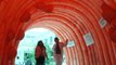 Giant inflatable colon teaches cancer awareness