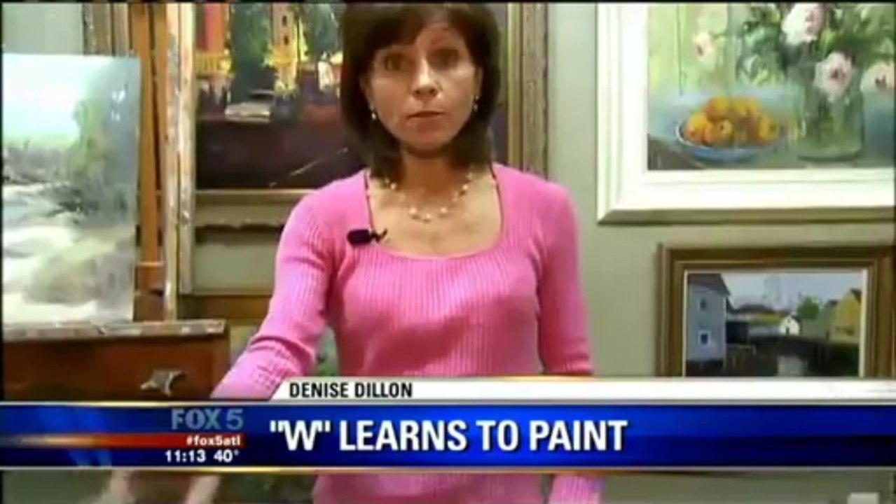 George Bush Painting Teacher Reveals His Talent as a Painter