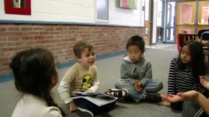 Third small group discussion on Cornelius with Early Intervention Kindergarten