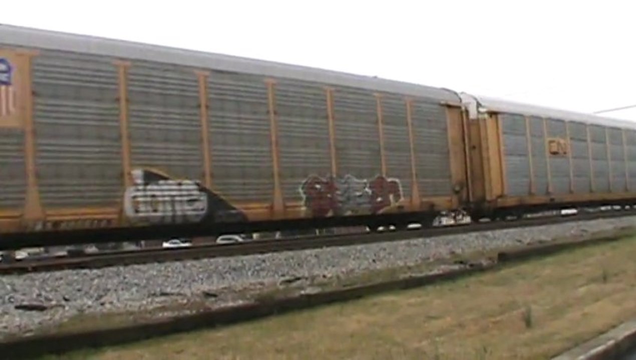 Norfolk Southern autorack train northwest through Austell Ga.