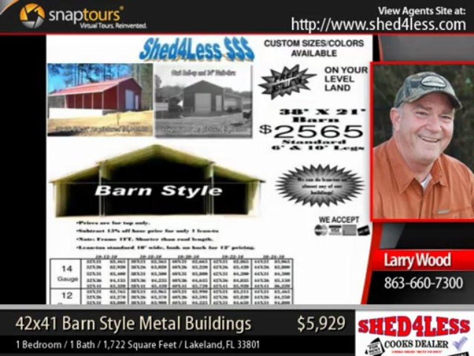 metal buildings - 42x41 Barn Style Metal Buildings