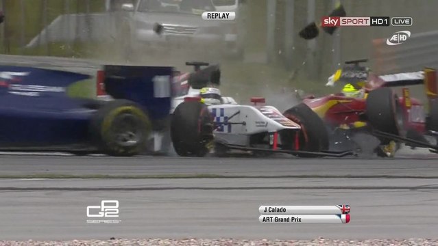 GP2 Sepang 2013 Big crash Calado Leal