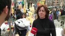 Vendedores de palmas de Barcelona acusan la crisis